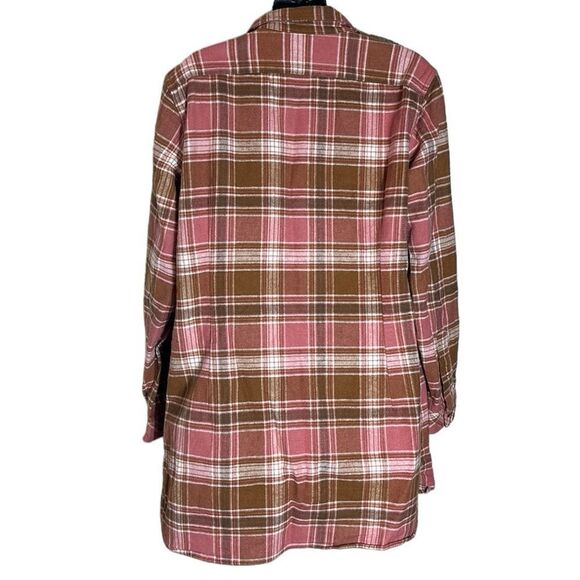 L.L. Bean Pink and Brown Plaid Button Down Shirt - Picture 5 of 8